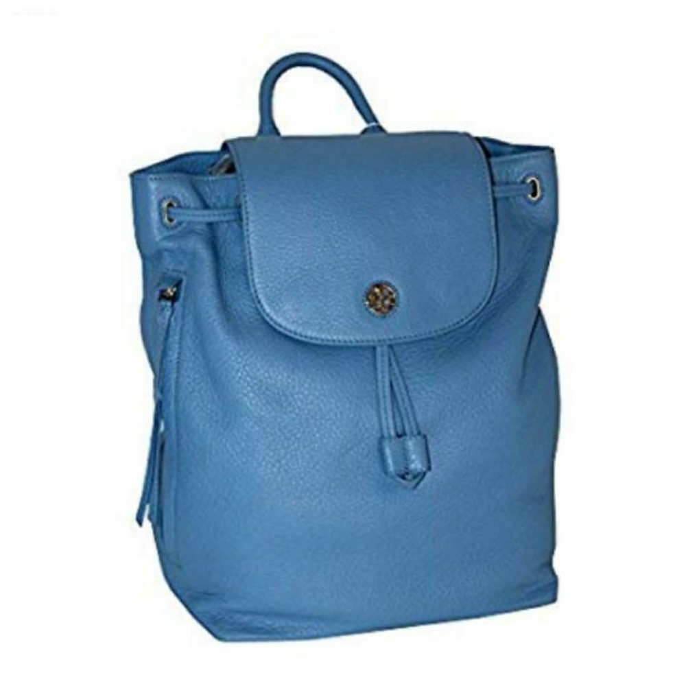 TORY BURCH BACK PACK MONTEGO BLUE - Picture 1 of 5
